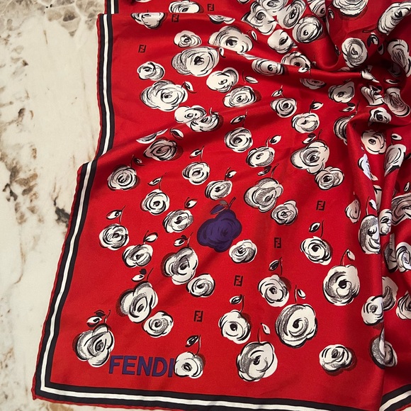 FENDI Silk Scarf approximately 34”x 34” - Picture 6 of 11